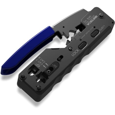 Kit Crimpatura CAT7 Professionale Con Connettori Schermati E Tester USB-C | Set Completo Per Reti Ad Alta Velocità