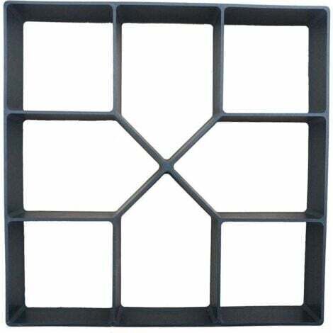 Stampo per pavimentazione in plastica da 40 x 40 cm per giardino, patio, vialetto, patio, marciapiedi, pavimentazione in cemento, percorso, stampo per pavimentazione riutilizzabile, stampo per cassefo (1/4)