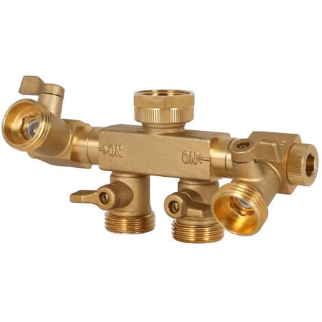 Raccordi in ottone a 4 vie connettore maschio con valvole individuali