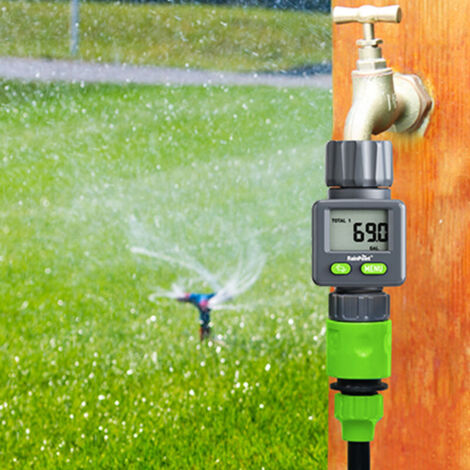 MOES Contatore D'acqua Digitale Da Giardino – 4 Modalità, Display Girevole, Ingresso In Ottone