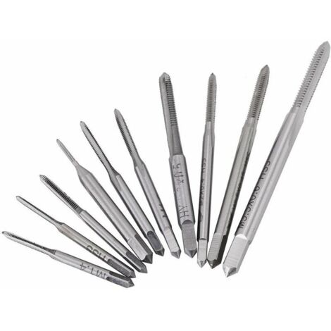 QUARKZMAN 4 Pezzi Maschi Per Filettatura A Spirale, M3 X 0.5 E M5 X 1, In HSS 6542 Con Rivestimento Titanio, Per Acciaio Inox E Alluminio, Per Trapano A Colonna E CNC - 4