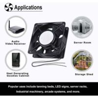 Ventilatore Assiale Per Camino 120x120x38 Mm | Resistente Ad Alte Temperature | Lama Metallo E Silenzioso