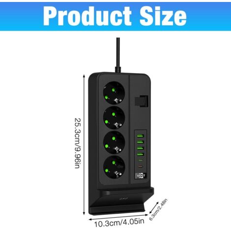 Cable De Extensión Mifaso Usb C De 5 Pies, 3 Puertos Ac, 3 P | Envío Gratis