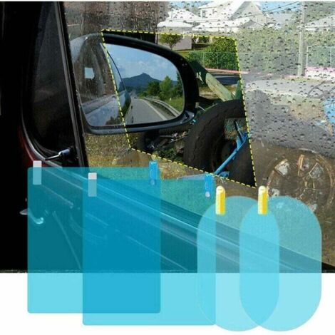 Película protectora para espejo retrovisor de coche, HD, antivaho, antiarañazos y resistente a la lluvia, para ventanas laterales y traseras - Azul cielo. (1/5)