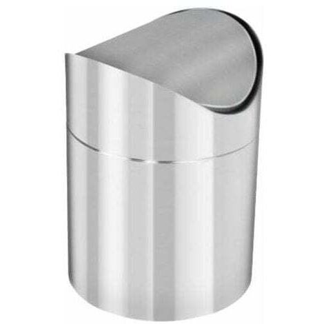 Papelera de baño de acero inoxidable, color plateado - INHHUB