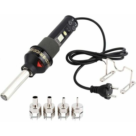 Estación de soldadura desoldadora con pistola de aire caliente electrónica ajustable con pantalla LCD de 220 V y 450 W para IC SMD BGA