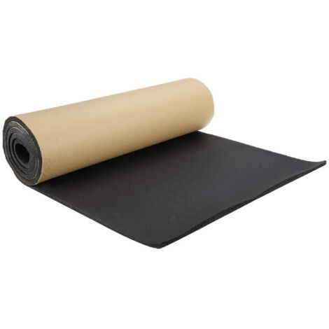 Espuma acústica de algodón antirruido para coche, aislamiento térmico, amortiguador de espuma celular, 1 rollo, 200 cm x 50 cm, 3 mm, color negro.