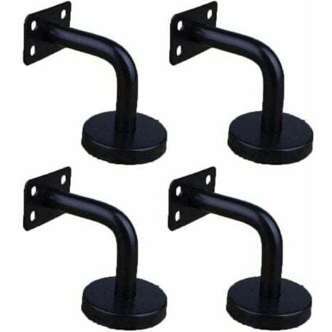 Paquete de 4 soportes de pasamanos de acero inoxidable para pared (hoja plana de 60 x 60 mm), INHHUB