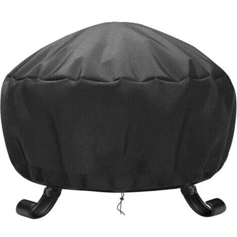 Cubierta redonda para fogatas (Ø 80 x 50 cm), impermeable, resistente a los rayos UV y al desgarro, de tela Oxford, para barbacoa - INHHUB (1/4)