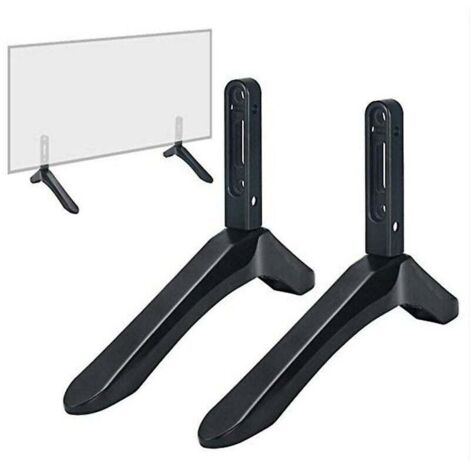 Paquete de 2 bases universales para TV, diseñadas para televisores LCD de 32 a 65 pulgadas de marcas como Samsung, Vizio y Sony (no compatibles con televisores LG). (1/4)