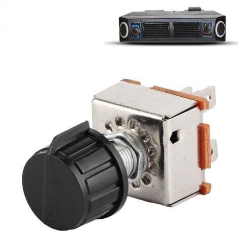 Interruptor de ventilador de CA universal de 3 velocidades, control de volumen de aire acondicionado giratorio con perilla de plástico (1/4)