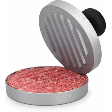 Prensa para hamburguesas - Prensa para carne picada de 12 cm - Hamburguesa para cocinar carne picada - Base extraíble - Parrilla para barbacoa (1/5)