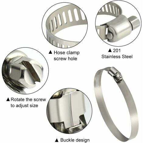 Abrazaderas De Metal Para Manguera Flexible - 4 Unidades, Diámetro De 160 A 180 Mm, Ideales Para Ventilación