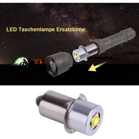 Ruiandsion 10 lampadine a LED P13.5S da 1,5 W 150 LM 3 V LED di ricambio per torcia elettrica faro lanterna, bianco