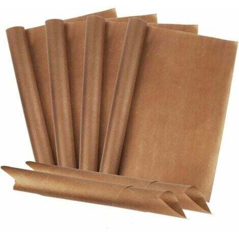 Bandeja para hornear permanente (paquete de 6, 40 x 60 cm) Papel para hornear de fibra de vidrio de primera calidad, reutilizable, resistente al calor, papel para hornear antiadherente (1/4)