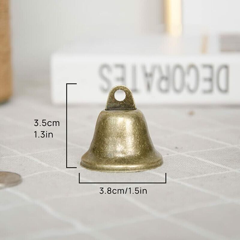 Sonew cloche de temple avec chaîne Cloche suspendue en laiton matériel 6.5 cm diamètre 8 cm