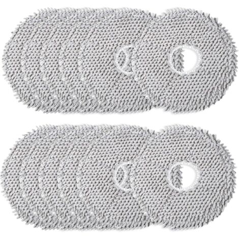 Lot de 12 serpillères en microfibre - Accessoires pour robot aspirateur - Lavables - Accessoires pour Dreame L10s Ultra/L10 Ultra/L20 Ultra/L10s Pro Ultra Heat