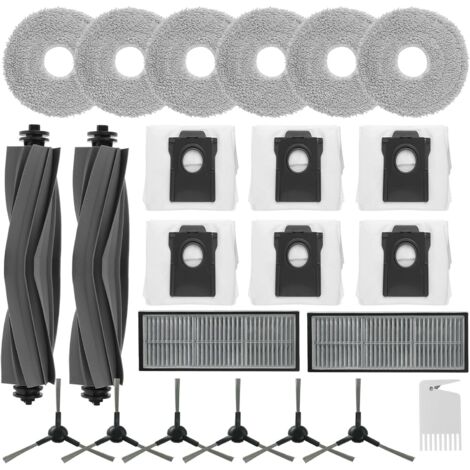 KZQ – Lot de 23 accessoires pour aspirateur Dreame L10s Pro Ultra Heat – 2 brosses principales – 2 filtres – 6 brosses latérales – 6 chiffons microfibre
