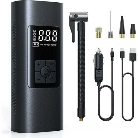 Pompe à Air électrique Portable Ampbank 6000mAh - Compresseur Gonflage/dégonflage Voiture Vélo