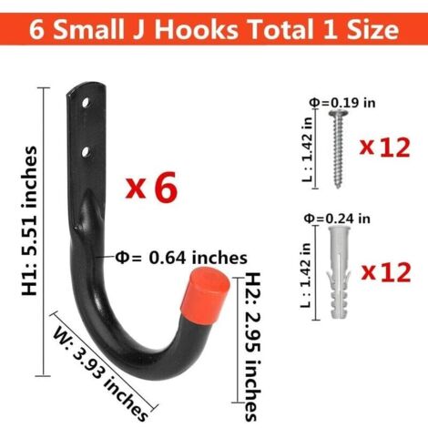Lot De 4 Crochets Muraux En S : Rangement Optimisé Pour Garage Universels Stables Pour Echelles Outils 98190820