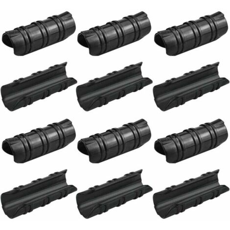 [JAMAIS UTILISÉ]Lot de 12 Clips de Serre 25mm, Résistance aux Températures Élevées, Fixation Bâche Serre, Faciles à Utiliser pour Fixation Serre, Bannière, Tuyau, Films - Noir