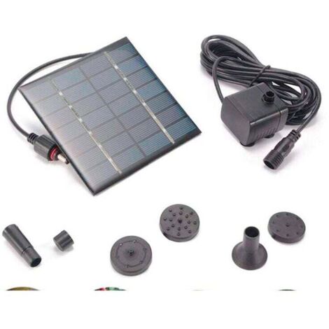 Fontaine solaire, pompe à eau solaire, sans plantes, sans batterie ni électricité, pour bassin, piscine, décoration de jardin, 11 cm (1/3)