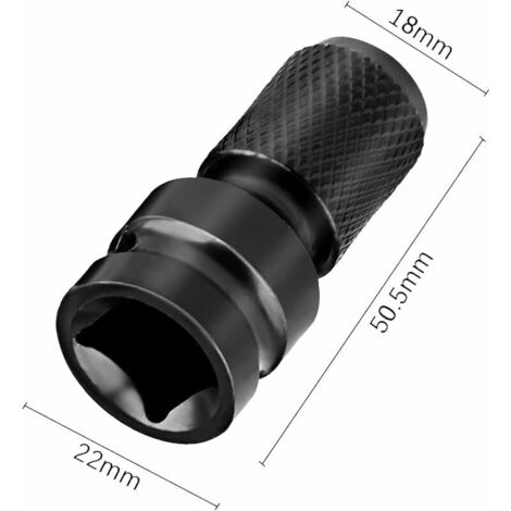 Kit De 3 Adaptateurs Douille Carré/hexagonal 1/2", 3/8", 1/4" - Pour Clé Choc, Visseuse, Cliquet - Marque Générique