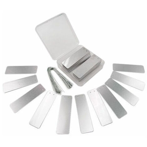 100 étiquettes en aluminium pour plantes : étiquettes métalliques pour arbres, plantes et fleurs pour le jardinage (1/5)