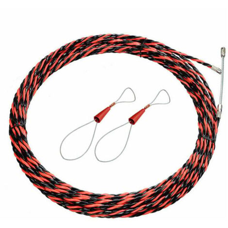 KZQ – Tire-fil électrique rétractable 50m – Diamètre 6mm – Polyester à trois torsions – Tête de guidage pour installation facile