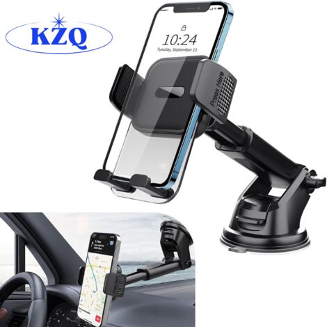 KZQ – Support téléphone voiture – Ventouse Nanogel ultra-puissante – Rotation 360° – Compatible smartphones 4-7 pouces