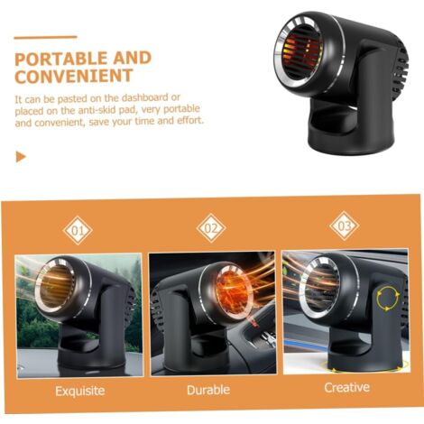 Chauffage Voiture Portable 2-en-1 – Ventilateur Chauffant/rafraîchissant 12V, 150W, Pour Dégivrage Et Confort
