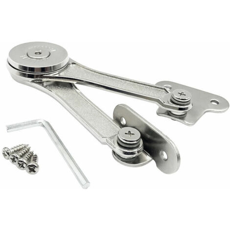 Ensemble de 2 charnières robustes standard pour systèmes pivotants et rabattables - Réservoir d'énergie pour charnières de porte d'armoire relevables. (1/5)