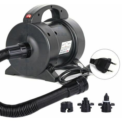 KZQ – Pompe à air électrique 1600 W – Gonflage rapide 4800 L/min – Pression max 4.0 psi – 2 buses pour matelas et bateaux