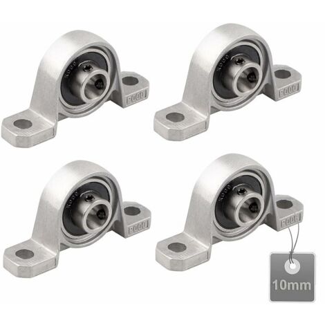 KZQ – Palier à semelle en alliage de zinc – Roulements à billes – Base en fonte massive – Taille 10 mm pour applications mécaniques (1/4)
