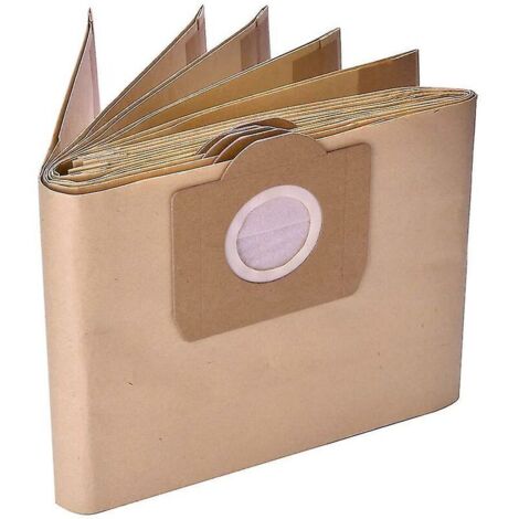Lot de 10 sacs filtrants pour aspirateurs eau et poussière Karcher WD3 et WD3P (1/4)