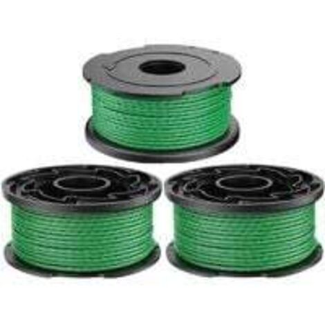 [JAMAIS UTILISÉ]Bobine de fil pour Black et Decker A6486 GL7033 GL8033 GL9035 débroussailleuse sans fil 2,0 mm 6,1 m, Bobine de fil rechange Coupe Bordure pour Black and Decker A6486 (3pcs)