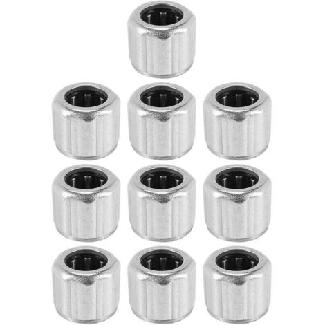 HF081412 Lot de 10 roulements à aiguilles jetables 8 x 14 x 12 mm pour l'industrie manufacturière