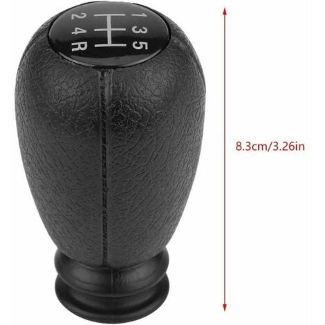 KZQ – Pommeau de levier de vitesse 5 vitesses – Compatible Citroën 207, Saxo, Xsara, Xantia, C2 – Plastique ABS noir – Design ergonomique (1/5)