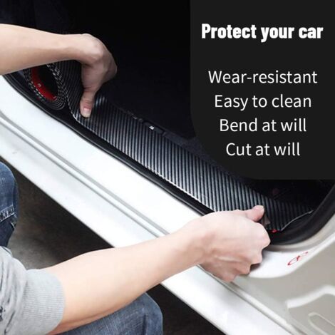 Bande De Seuil Porte Fibre De Carbone Renault Twingo - Protection Anti-Rayures 4 Pièces