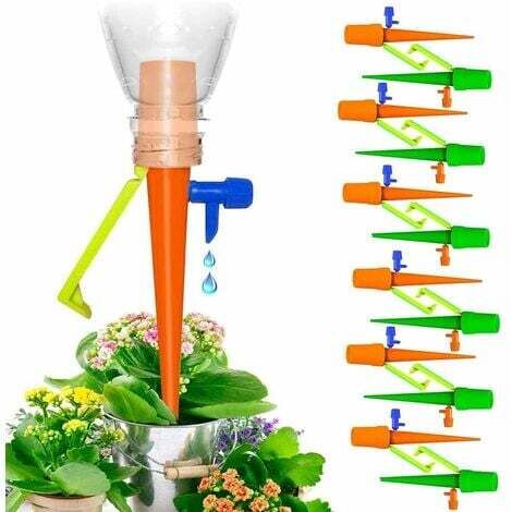 Irrigation Goutte é Goutte Automatique Kit de 12pcs Goutteurs d'Arrosage Automatique Réglable pour Jardin Maison Intérieur Extérieur Pendant Vos Vacances (1/5)