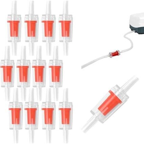 12pcs clapets anti-retour pour aquarium,en plastique,pour tuyau d'air de 4 mm (tuyau d'avion 3/16"),valve de sécurité contre retour (1/5)