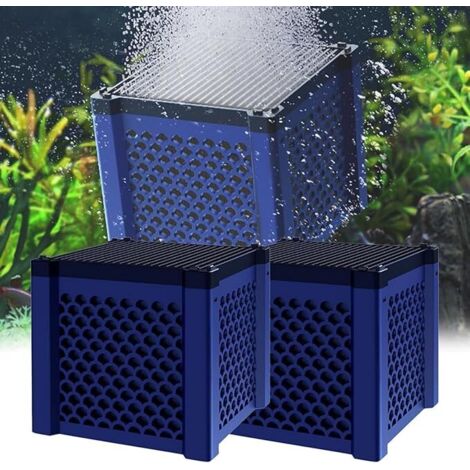3pcs Cubes filtrants charbon actif pour abreuvoirs chevaux,aquariums et étangs,Filtre eau respectueux l'environnement pour nettoyer