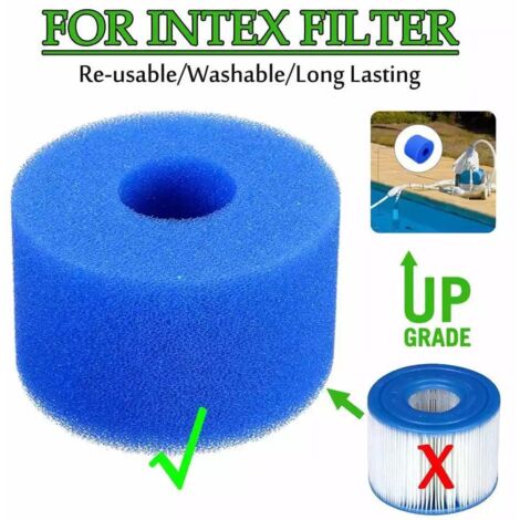 Éponge filtrante de piscine cylindrique concentrique en coton, éponge filtrante haute efficacité adaptée à Intex S1 (1/5)