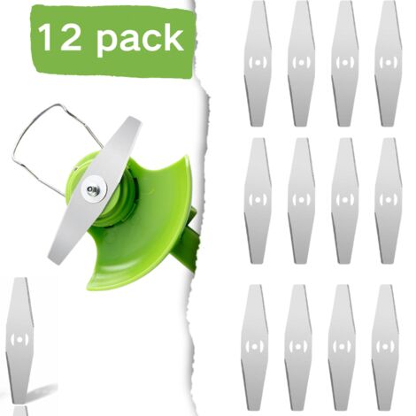 12PCS Lames De Rechange pour Tondeuse à Gazon Lames de Tondeuse électrique Compatible Lames de Rechange pour Coupe Bordure Accessoires de Tondeuse à Gazon à Lame de Rechange (Argent) (1/4)