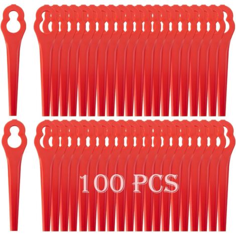 Lot de 100 Lames de Rechange compatibles avec Coupe-Bordure Einhell sans Fil - Lame en Plastique pour débroussailleuse Einhell (1/5)