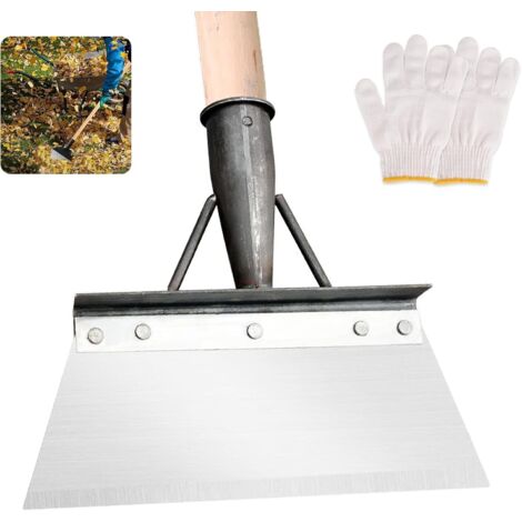 Pelle de Jardin, Pelle de Jardin Multifonctionnelle, Outils de Jardin, Pelle, Pelle à Neige, Pelle de Nettoyage en Acier Inoxydable, Poignée Non Incluse, Carrée (25 cm). (1/4)
