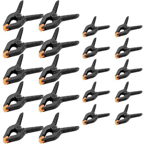 Jeu de 20 Pince à Ressort, Bricolage Outillage Serre-joints, Pinces Clips Clamps de Préhension pour Bois Atelier Photographie - 2 Pouces / 3 Pouces (1/5)