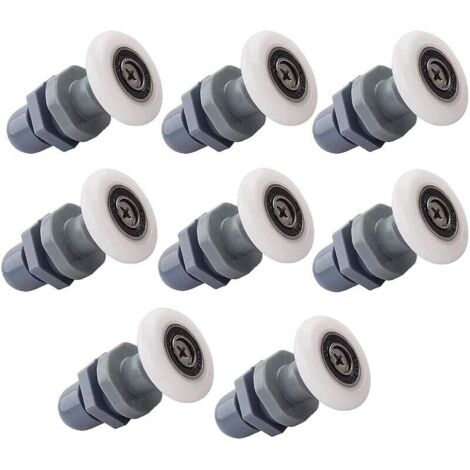 8 Pcs Roulette Porte Douche Coulissante 19mm Rouleaux pour Salle de Bains Roulettes Coulissantes Porte en Verre (1/5)