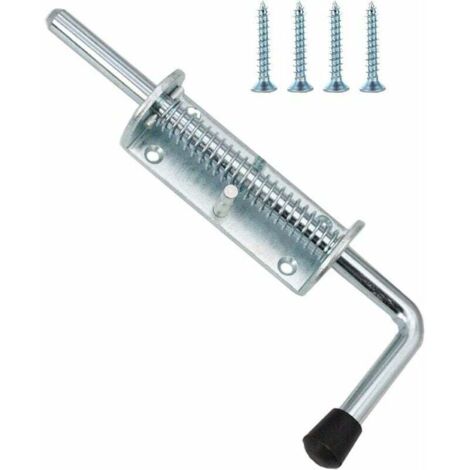Loquet À Ressort, 220 Mm, Verrou À Barillet En Métal Avec Poignée, Goupille De Loquet À Ressort Robuste Pour Portail De Cour, Abri De Jardin, Remorque, Garage (1/5)