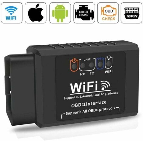OBD2 Valise Diagnostic Auto, Diagnostic Voiture Prise WiFi OBD Adaptateur Scanner Code de Défaut Multimarque elm327 Outils Diagnostics Système Moteur (1/5)